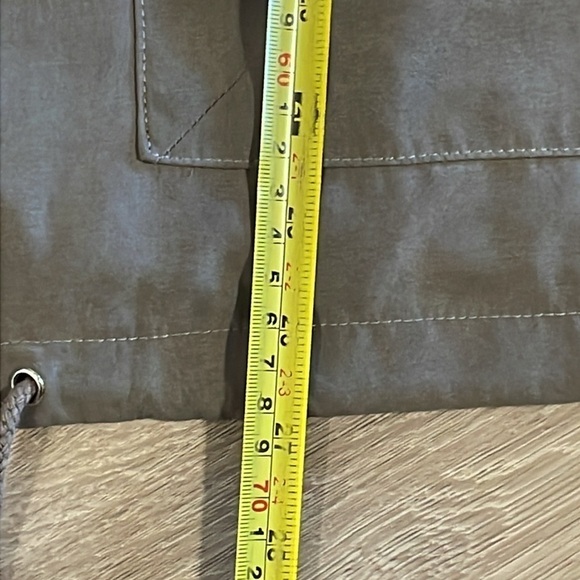 Entro Women Utility Vest Medium Tan Wool Blend Cloth Back Gorpcore Bohemian - Picture 13 of 13